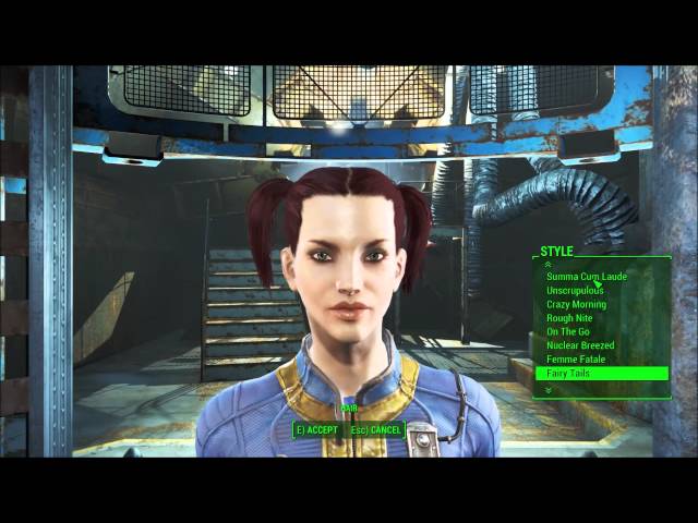 Fallout 4 Nuka World New Hair Styles and Hair dye(Female) - YouTube