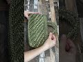 【Crochet】【PEレコード巻スマートテープ オリーブ】【内ポケット付きで使い易さアップ】【オリーブスクエア Bag】＃かぎ針編み＃Crochet＃ｈｉｋａママ＃PEレコード巻スマートテープ