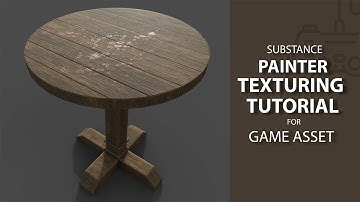Wooden Round Table / Game Asset / Substance Painter  Speed Tutorial [Part_02]