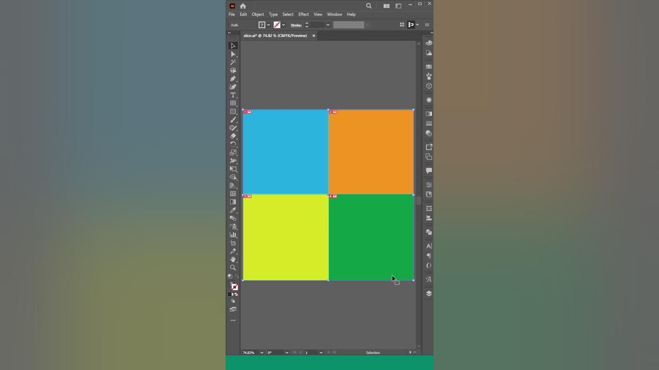 How to use Slice Tool in Adobe Illustrator 1/2 (Part96) YouTube