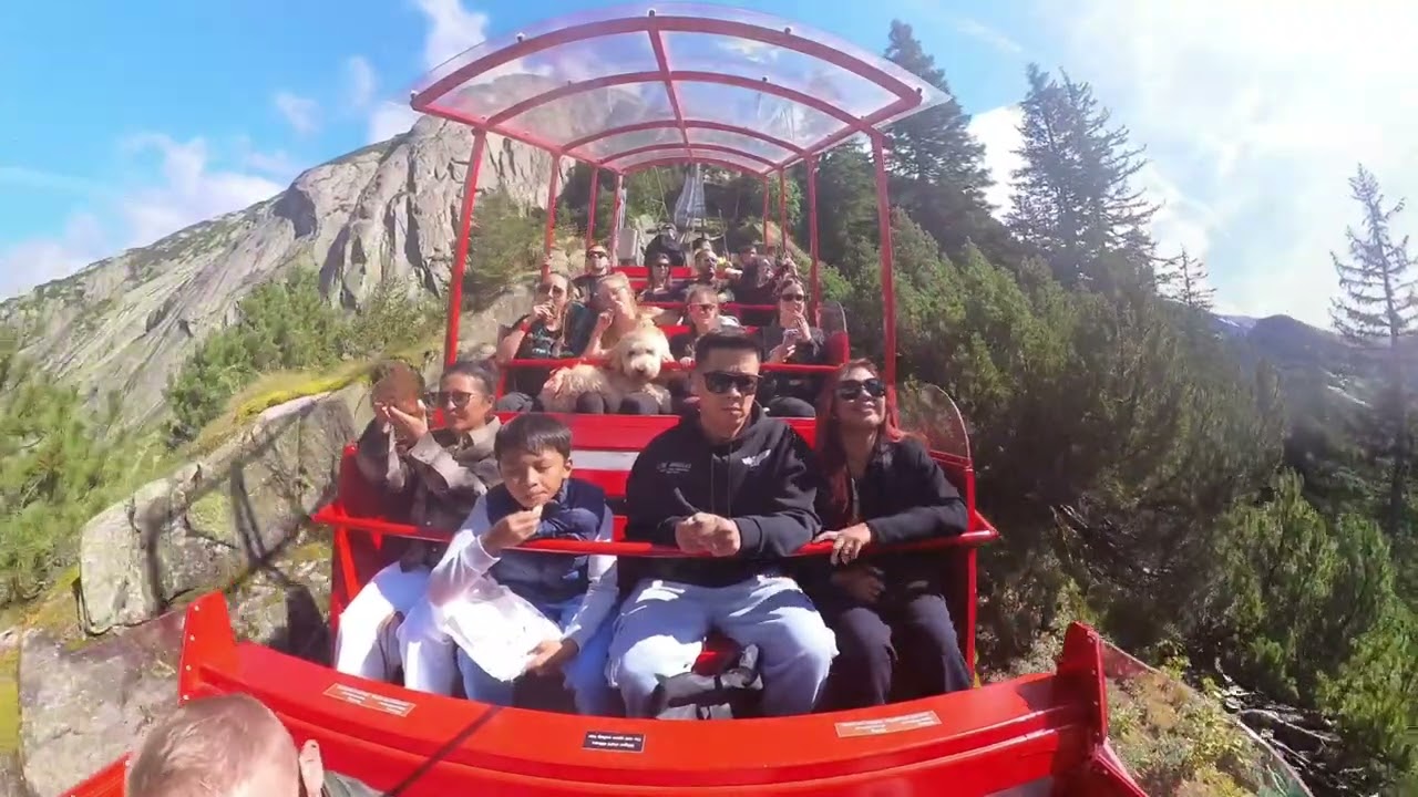 Europe’s Steepest Funicular! Hold on tight as we ride the Gelmerbahn in Switzerland.
