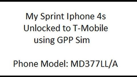 Here is my Sprint 16gb Iphone 4s Unlocked to T-Mobile using GPP Sim. iOS 6.1.2 and Model MD377LL/A