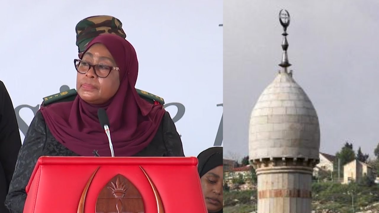 VIDEO: RAIS SAMIA ALIVYOSIMAMISHA HOTUBA YAKE KUPISHA ADHANA, KWENYE MSIBA WA MZEE MWINYI