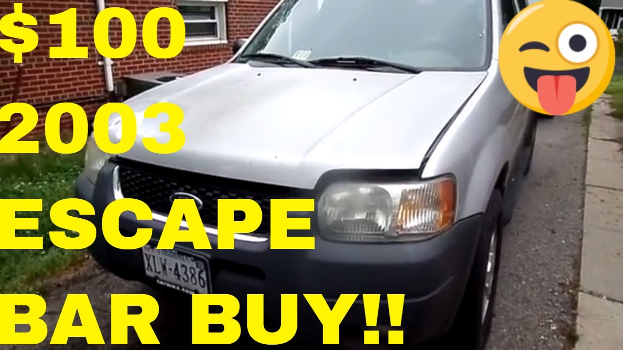 Learn to buy Cheap Used Car Projects for Profit, $100 2003 Escape Walkaround - YouTube