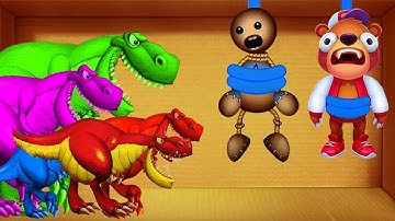 Dinosaurs T-rex vs Kick the Buddy vs Despicable Bear Android Gameplay