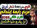 إمتحان شهر أبريل عربي الصف الرابع الإبتدائي الترم الثانى 2026 مراجعة عربي رابعة إبتدائي شهر أبريل