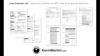 The Loan Estimate and Closing Disclosure