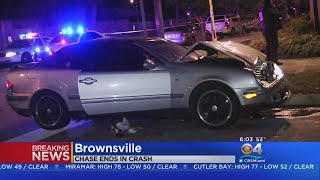 Police Chase In Brownsville Ends In Crash