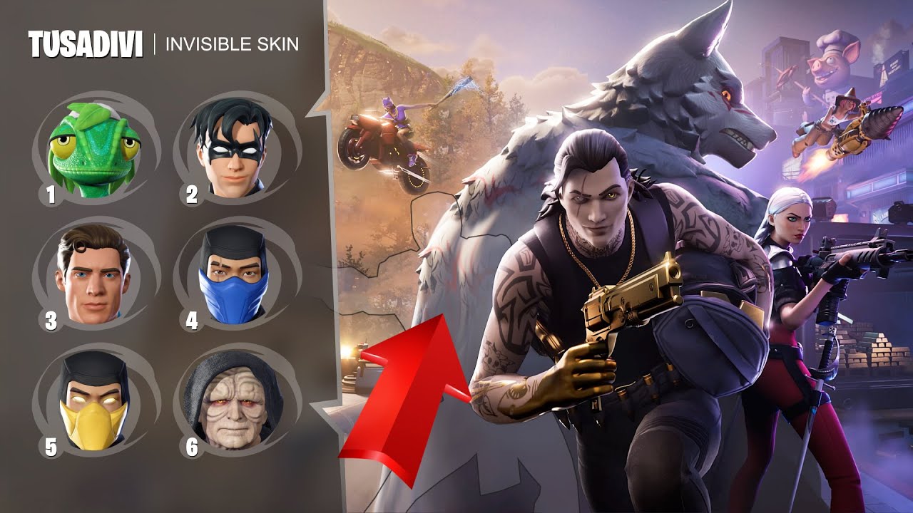 ADIVINA LA SKIN INVISIBLE - FORTNITE CHALLENGE - 12 TESTS - #2 | tusadivi