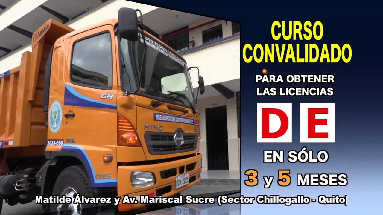 Licencias De Conduccion C D Y E En Quito Youtube