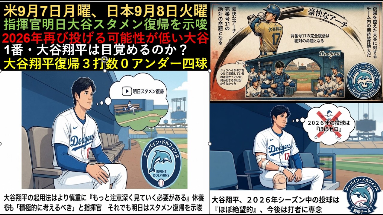 大谷翔平2026スプリングCAMPオーセンティックNEWERACAP7⁻1/2 On Monday, September 7th in the US and Tuesday, September 8th in