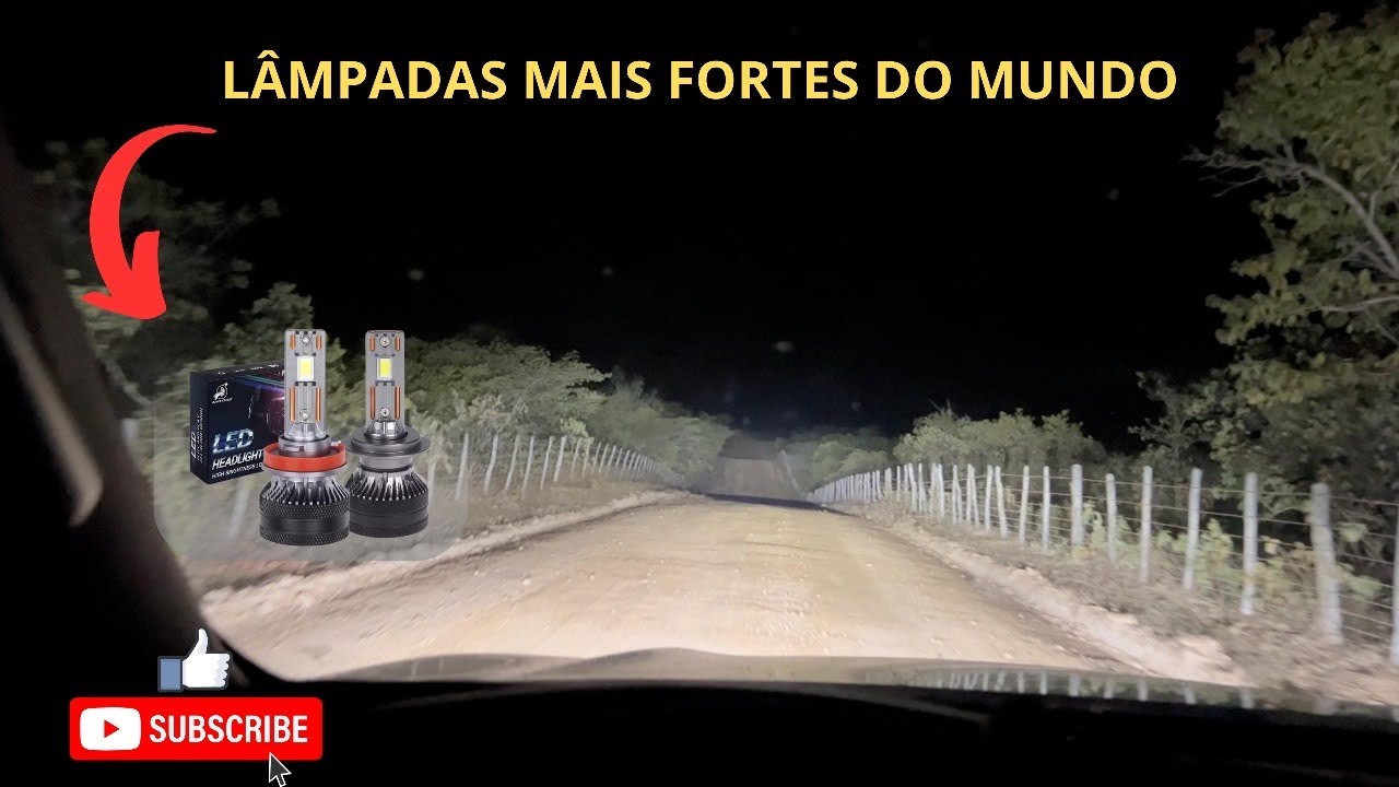 VALE A PENA? TESTE REAL DA LÂMPADA DE LED K5C PLUS 6000K! AS LÂMPADAS MAIS FORTE DO MUNDO!