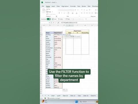 How to reorganize data into lists using the FILTER function. ๐ค #excel # ...
