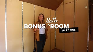 Turning our store room into a bathroom...