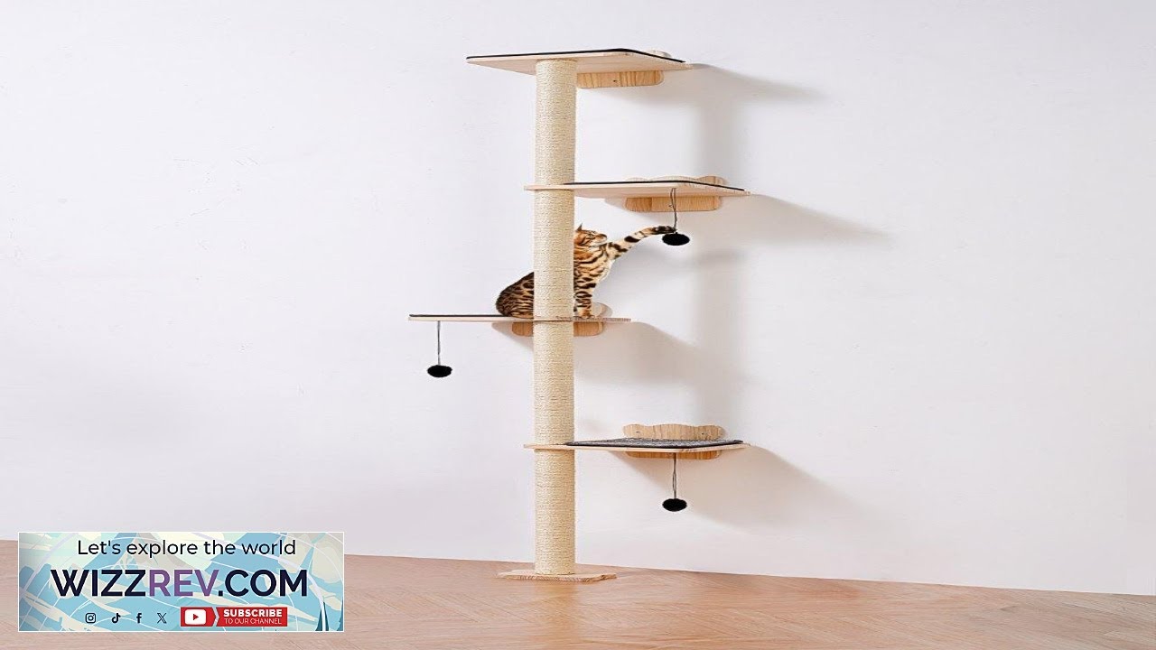 VEVOR 4 Tier Cat Tree  4 Boards 40 LBS 12 mm