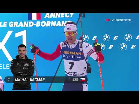 Видео: Биатлон  Кубок мира  Этап 3 в Ле Гран Борнане, Франция Спринт  10 км  Мужчины 2022-2023 г.