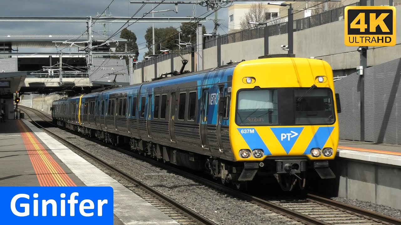 Trains at Ginifer; Metro & V/Line Trains - Melbourne Transport [4K]