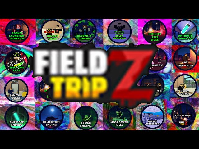 Roblox Field Trip Z All 23 Badges All Endings All Gamepasses All Achievements Youtube - all badges in roblox field trip