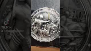 New Beautiful 2oz Silver Germania Coin In Acrylic And Wood Frame 