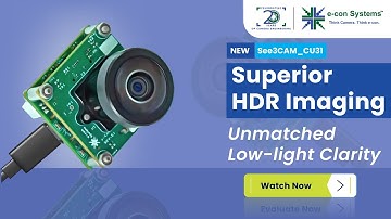 3MP HDR USB Camera with 120dB Dynamic Range | Superior Low-Light Performance | Sony ISX031 Sensor