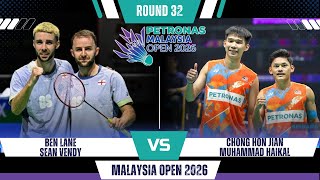Ben Lanesean Vendy eng Vs Choong Hon Jianhaikal Muhammad mas  Malaysia Open Badminton 2026