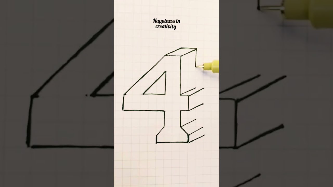 3d Drawing Number 4 Shorts