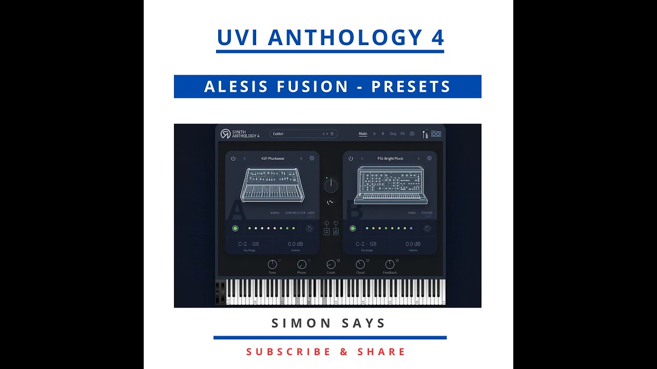 UVI Anthology 4 - Alesis Fusion Presets - YouTube
