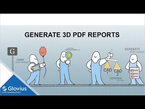 Export CAD files to 3D PDF Report