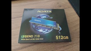 SSD Adata Legend 710 512GB - Unboxing & Benchmark