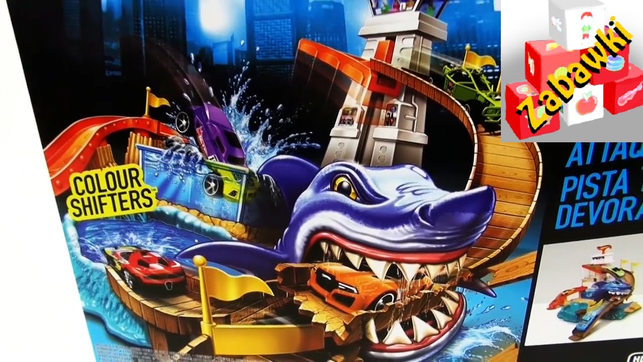 Hot Wheels Shark Attack Zestaw Atak Rekina Color Changers