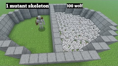1 mutant skeleton vs 100 wolf