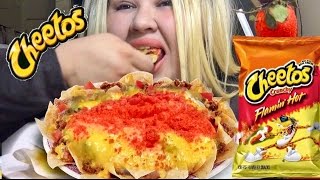Hot Cheetos Nachos Supreme/ MUKBANG @Wendy's Eating Show
