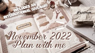 International Giveaway | Plan with me | November Weekly Spreads by tones.of.cozyness 408 views 1 year ago 18 minutes