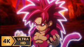 Mini Goku Transforms Into Super Saiyan 4 4K 60Fps Hdr Daima Dub