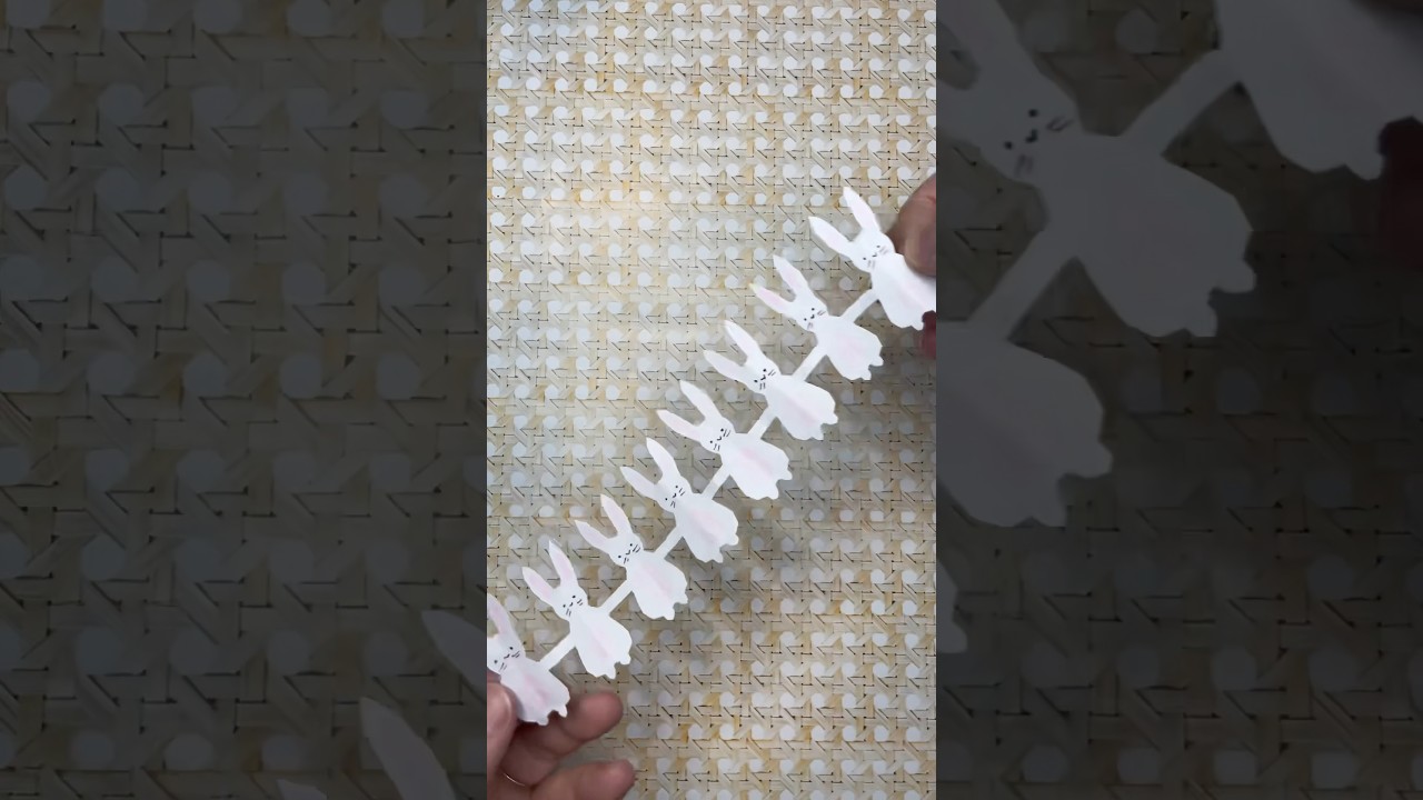 🐰 Easy Paper Bunny Chain Craft | Fun Spring & Easter Activity for Kids! 