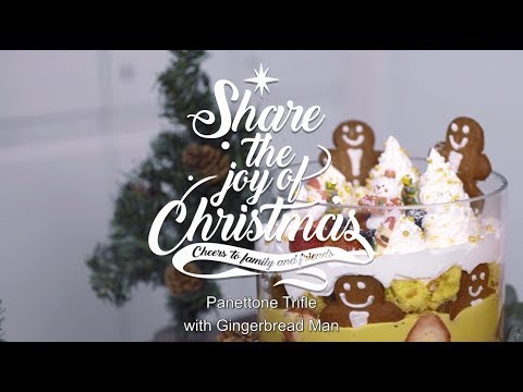 【親子聖誕甜品：panettone-x-英式層層疚聖誕蛋糕｜easy-&-fun-recipe-with-kids:-panettone-trifle-with-gingerbread-man】