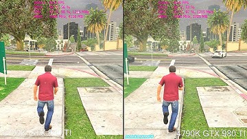 Skylake 6700K Vs 4790K - GTX 980 TI - GTA 5 Frame Rate Comparison