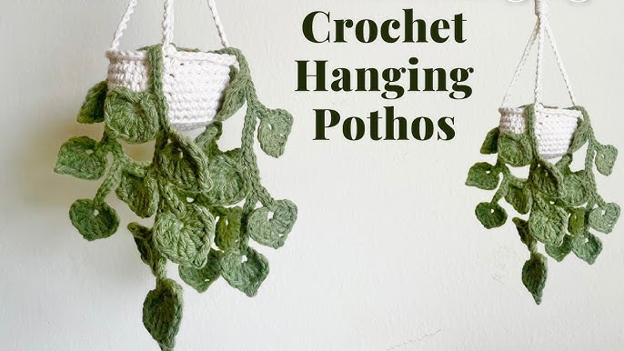Hängepflanze häkeln 🪴 🍃, Häkel Anleitung, Crochet pattern, DIY