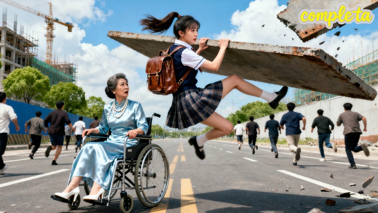 Plancha d acero 500kg cae sobre abuela d CEO&Todos huyen¡Pero alumna flaca detuvo con manos!Amor cae