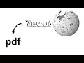كيفية تحميل المقالات من الويكيبيديا كملف Pdf واستخدامها في التقارير 