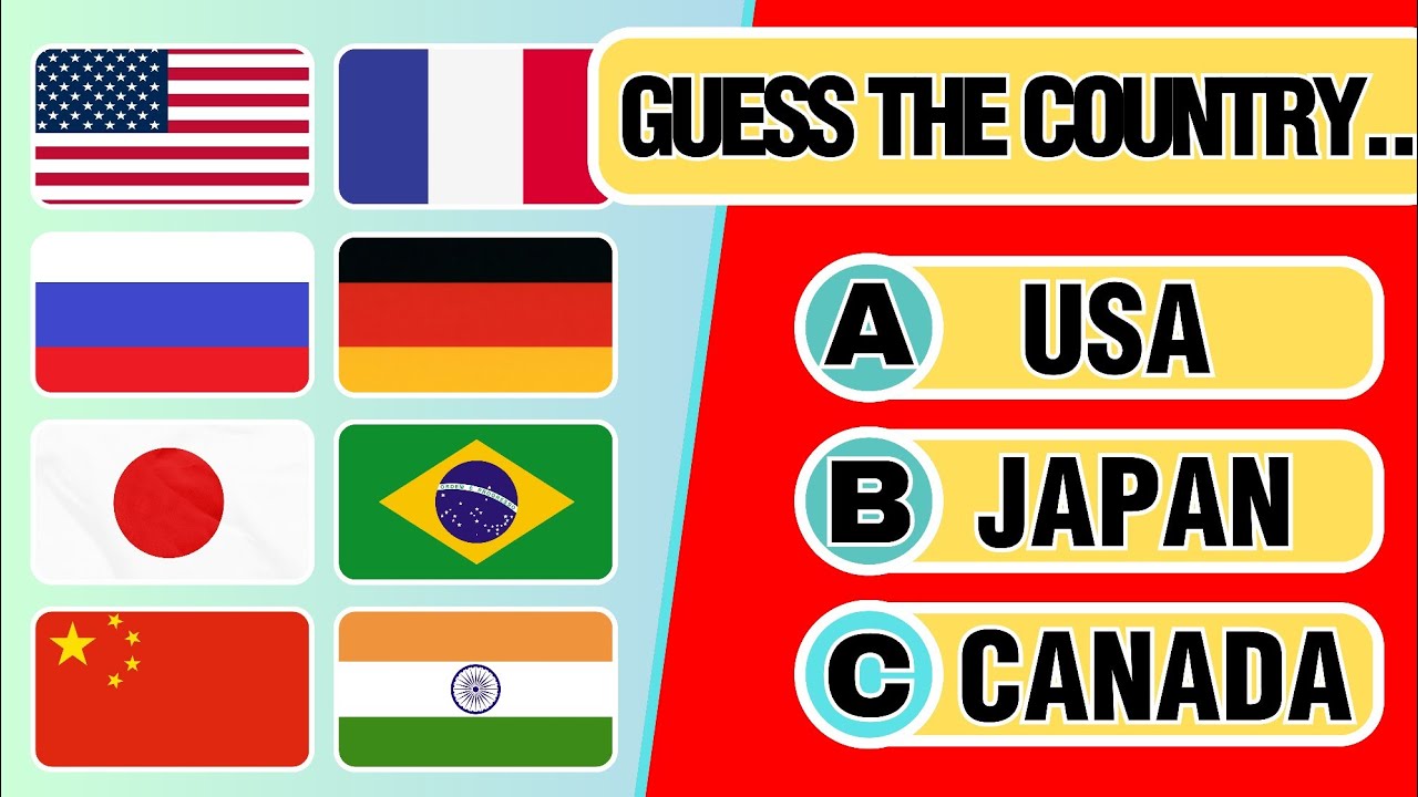 🚩 Guess The Country by their Flag 🌎 | Can You Guess 50 Flags? | Quiz ...