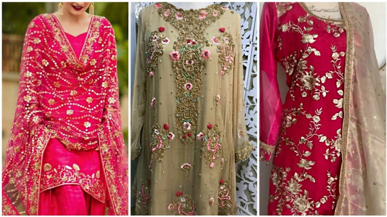 Kurta Sets & Suits | Ghere Wala Frock Suit Wid Pajami Dupata .The Color Is  Rani Dark | Freeup