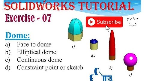#shorts |Solidworks Tutorial |Dome Feature|2D&3D Makers