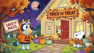 Bluey, Bingo & Snoopy Trick or Treat 🎃 Halloween Lofi Beats for Study, Relax & Work 🍂 Spooky Fall