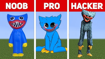 Pixel Art (NOOB vs PRO vs HACKER) Huggy Wuggy | Poppy Playtime chapter 2 in Minecraft