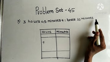 Problem set 45 (Part 1) Std 5 Measuring time