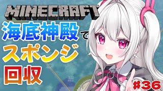 【 #Minecraft 】　海底トンネル作成に向けてスポンジ集め！　【＃新人VTuber /　白玉うな 】
