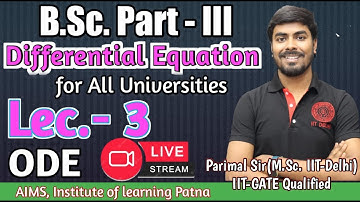 B.Sc. Part (III) |  Lec.-3 | Diff. Eqn. | Normal form | for all Uni. #bscmaths  #university #csirnet