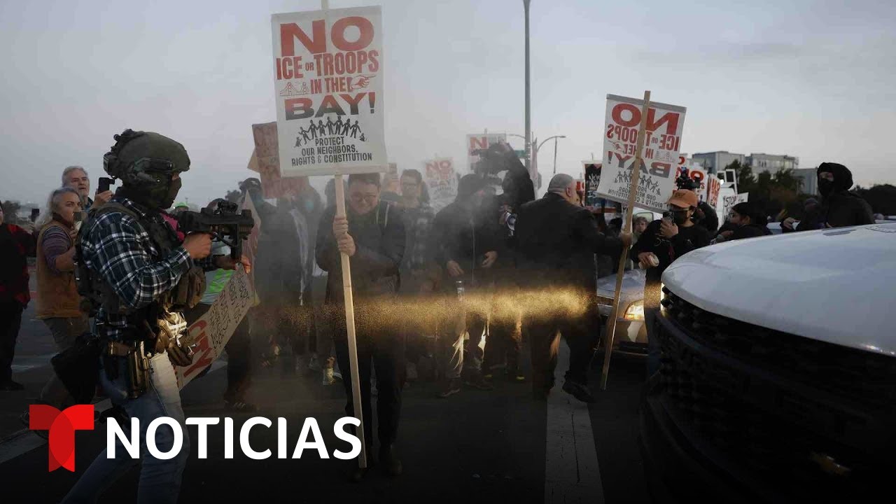 Reportan al menos un detenido durante las protestas contra ICE en San Francisco | Noticias Telemundo
