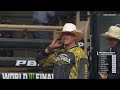 WRECK: Cody Webster gets hit by the bull rope | PBR UTB Highlight